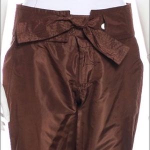 Gucci brown silk wide legged pants - new with tags